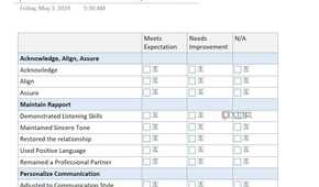Customer survey template in OneNote