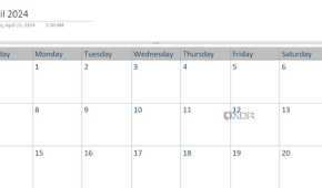 Monthly view template in OneNote