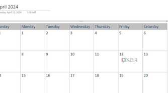Monthly view template in OneNote