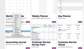 select month and year in OneNote
