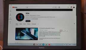 ChromeOS Flex showing the XDA YouTube channel.