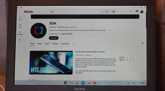 ChromeOS Flex showing the XDA YouTube channel.