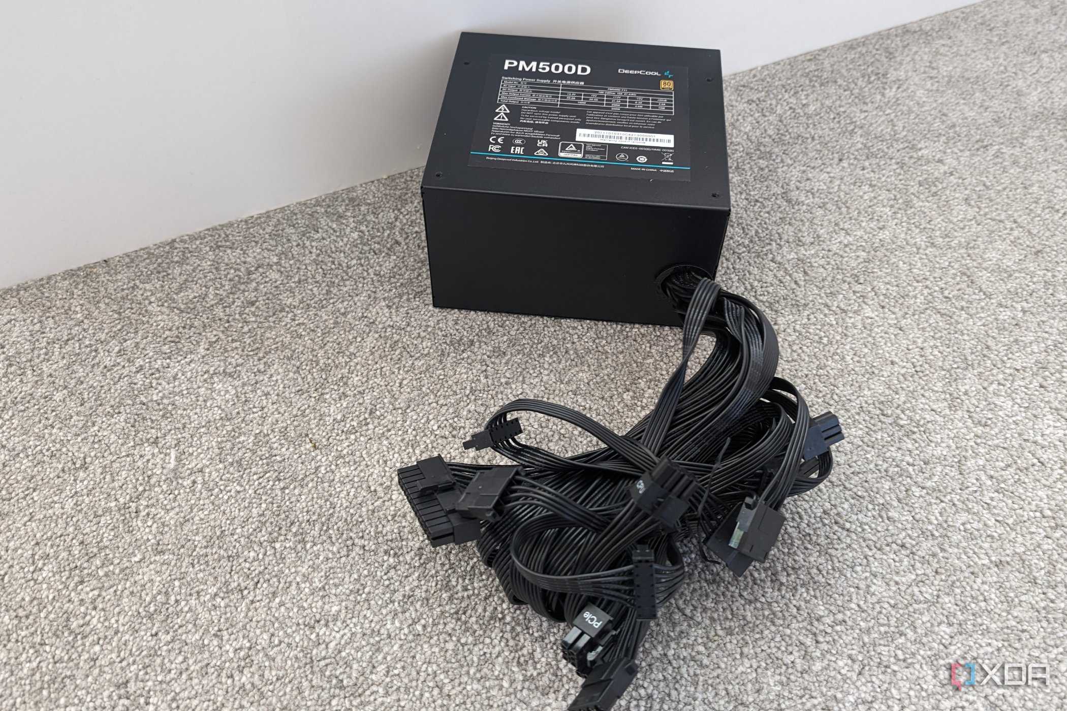 DeepCool PM500D non modular psu top view