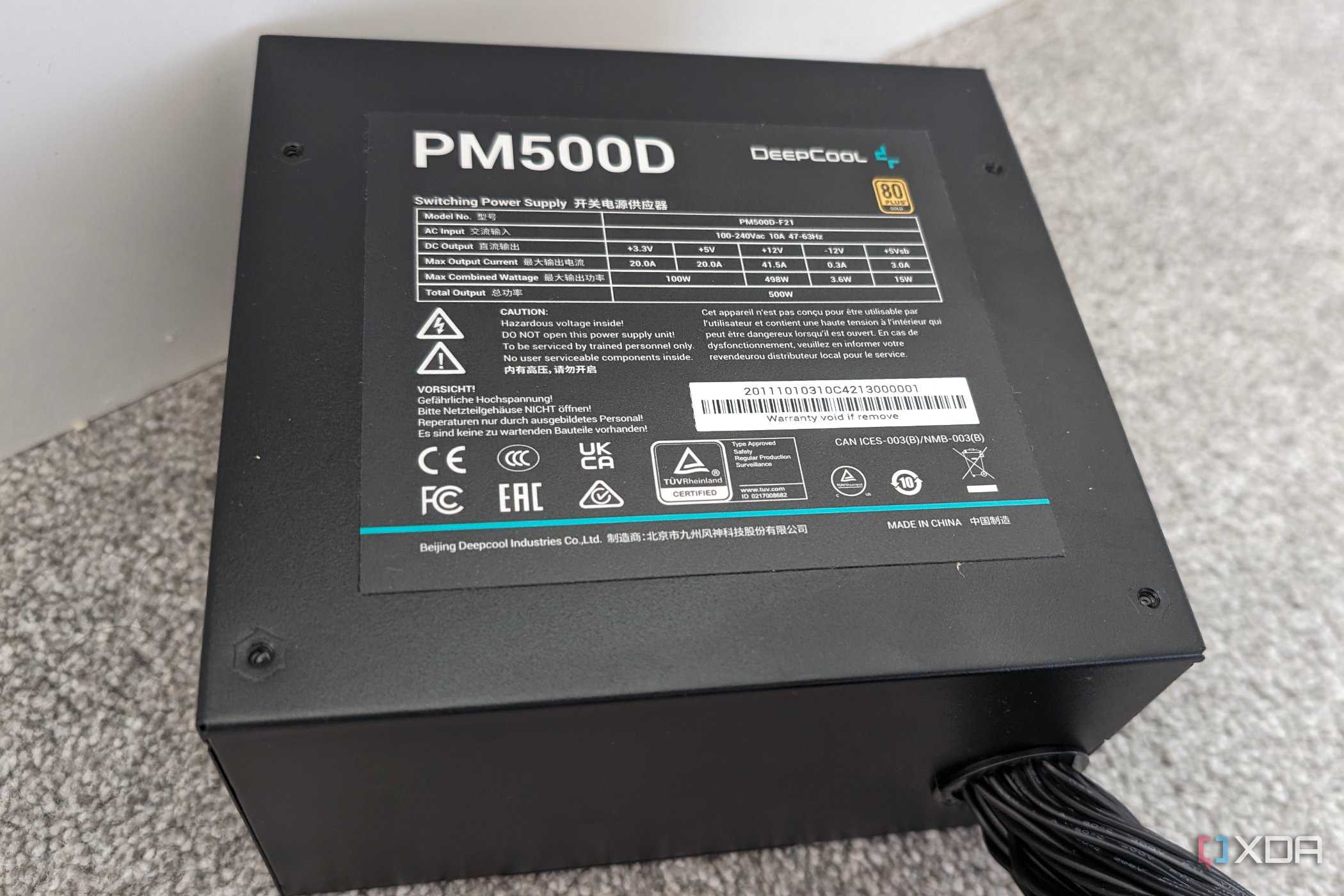DeepCool PM500D non modular psu