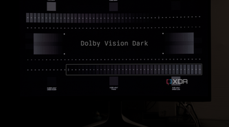 Near-black color rendering for the Dell AW3225QF in Dolby Vision Dark mode.