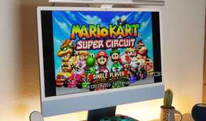 Mario Kart on an iMac.