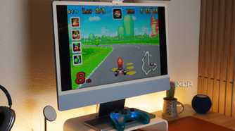 Mario Kart gameplay on the Delta Emulator.