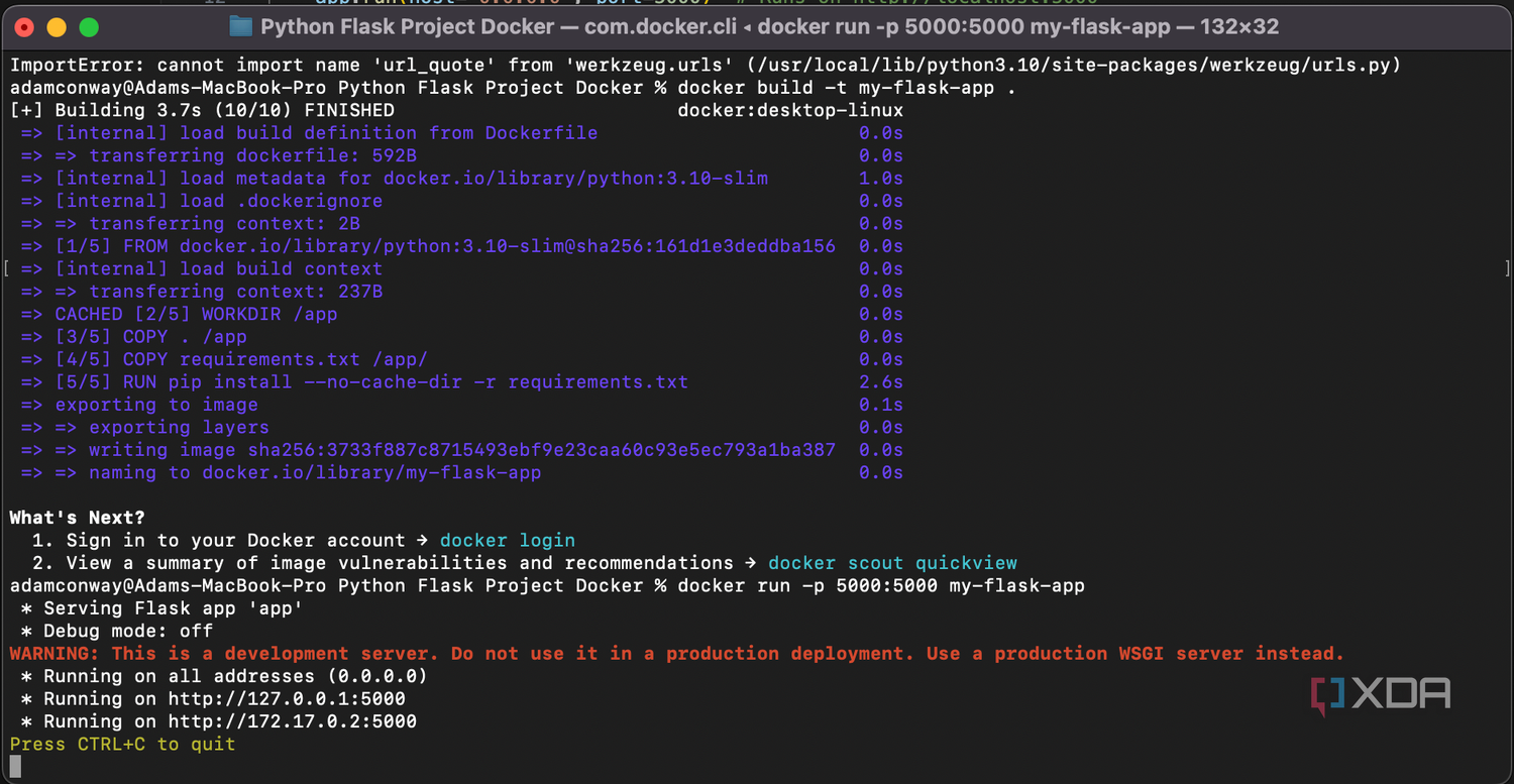 Running Docker build