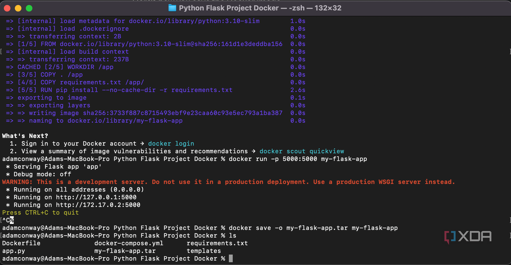 How to host a Python Flask project on your NAS with Docker