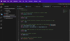 Dockerfile parameters defining Python version to use and other variables