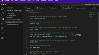 Dockerfile parameters defining Python version to use and other variables