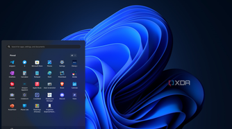 Screenshot of a Windows 11 desktop with a left-aligned Start menu with recommended content disabled and five rows of pinned items