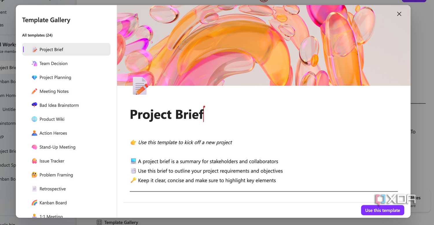 Microsoft Loop templates