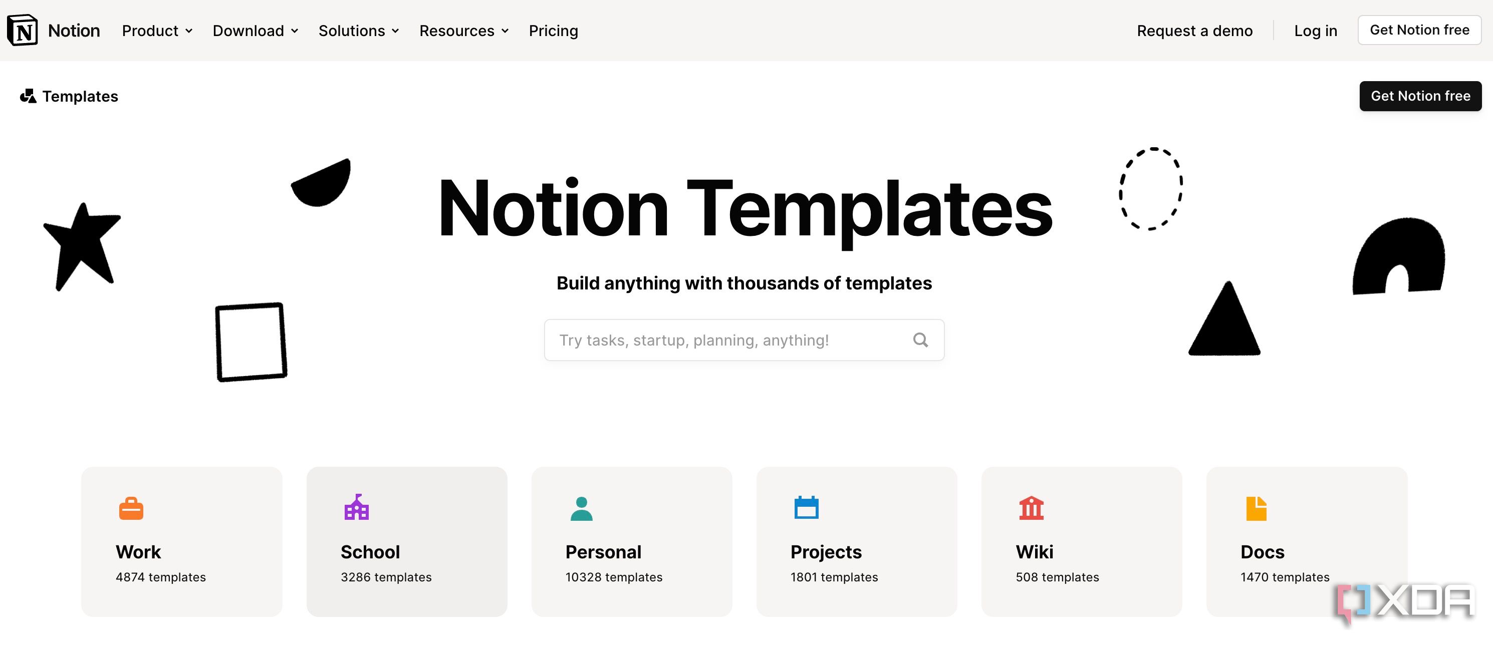 Notion third-party templates