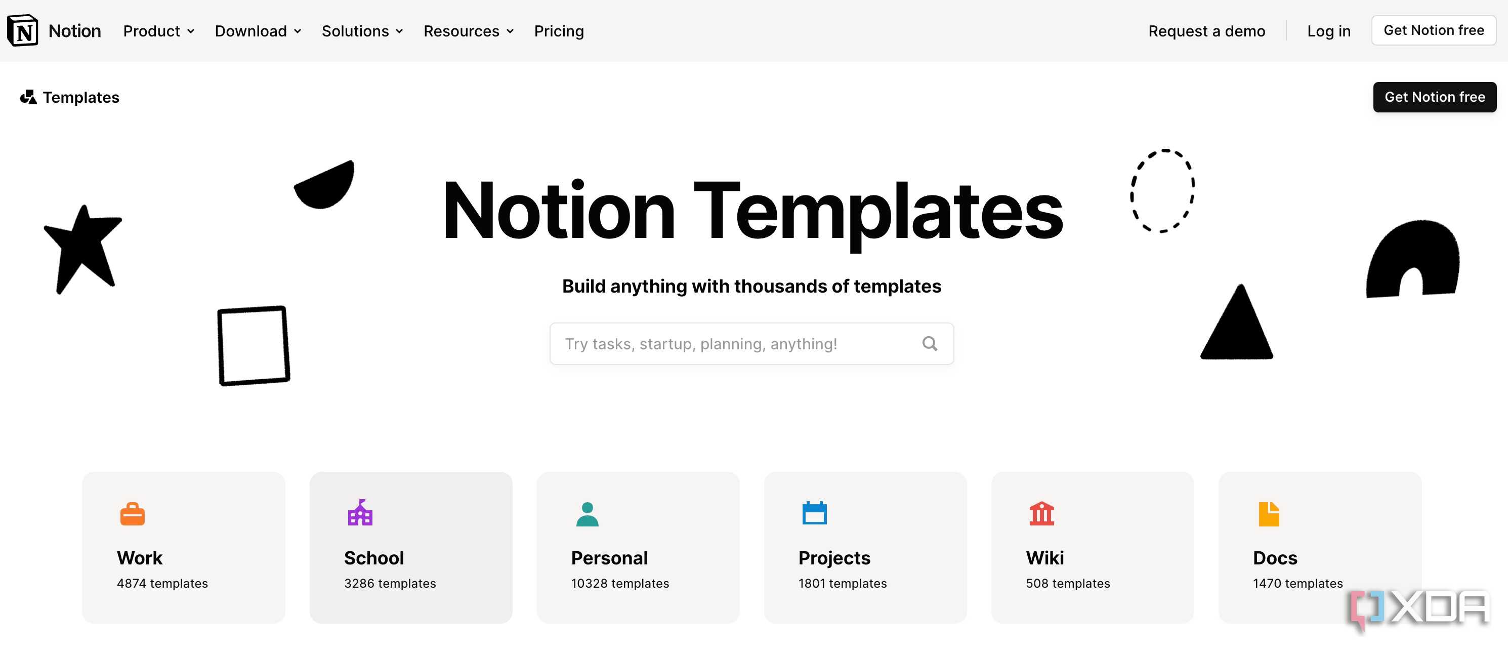 Notion third-party templates