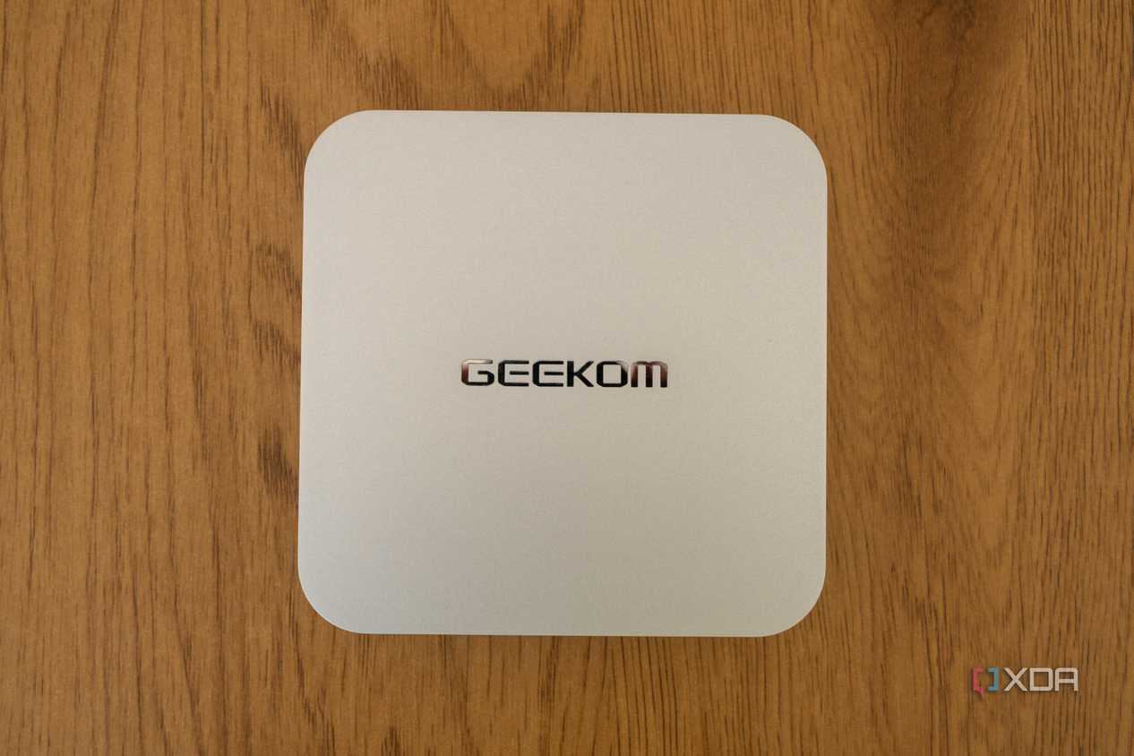 Top-down view of the Geekom A8 mini PC