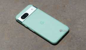 The Pixel 8a on concrete.