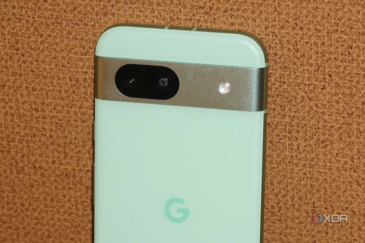 The cameras on the back of a Pixel 8a.