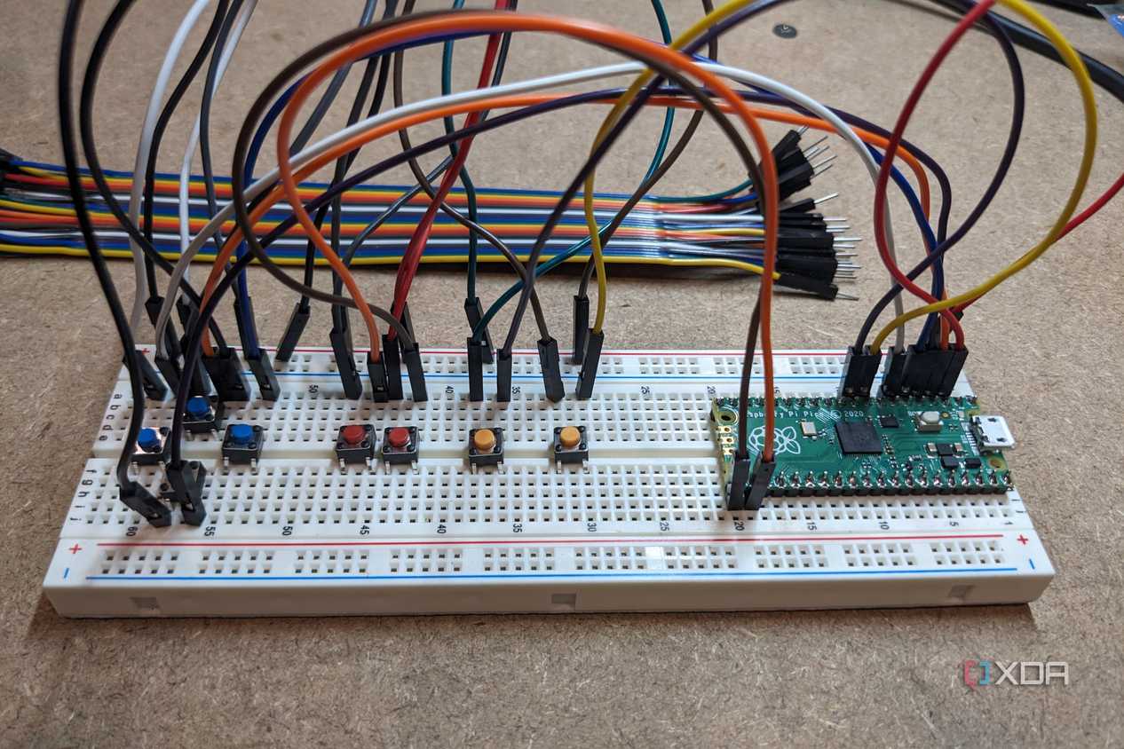 GP2040-CE NES controller, full wired, front view