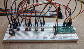 GP2040-CE NES controller, full wired, front view