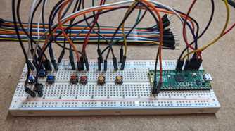 GP2040-CE NES controller, full wired, front view
