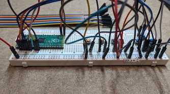 GP2040-CE NES controller, full wired, rear view
