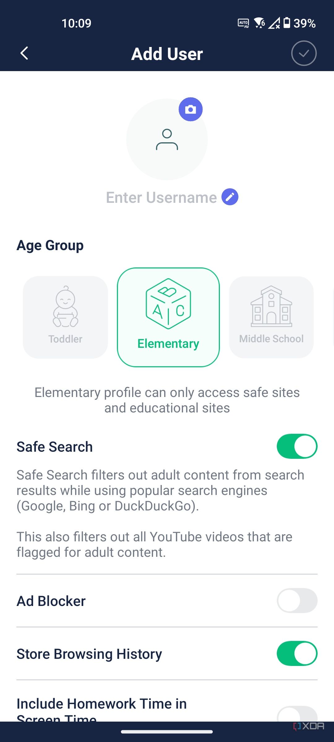 Gryphon AX parental control settings