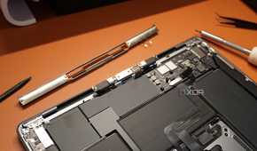 The antenna cover outside of a MacBook Air topcase