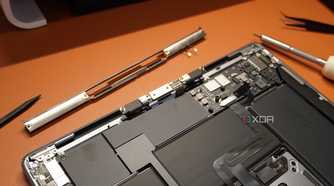 The antenna cover outside of a MacBook Air topcase