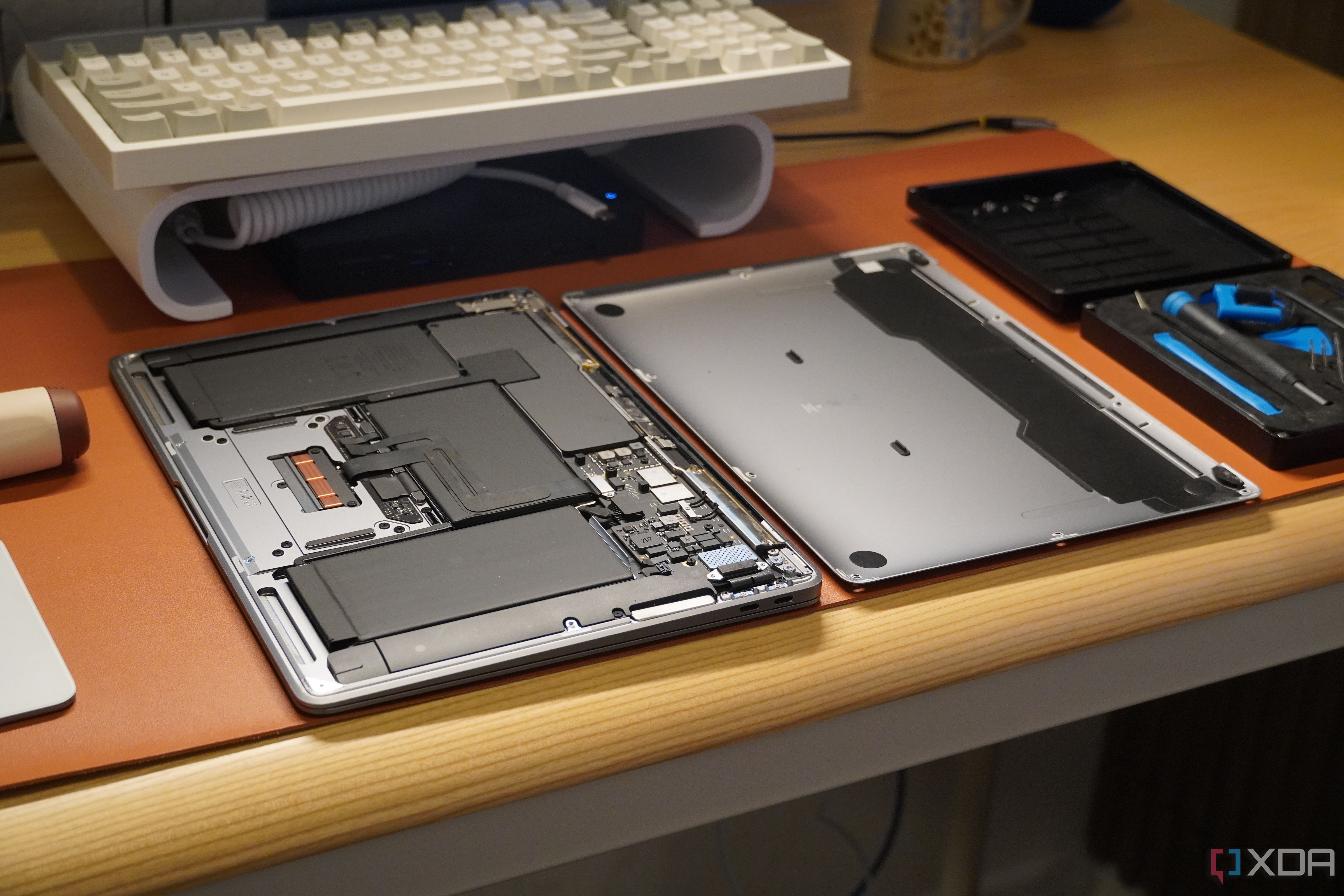 The inside of an M1 MacBook Air.