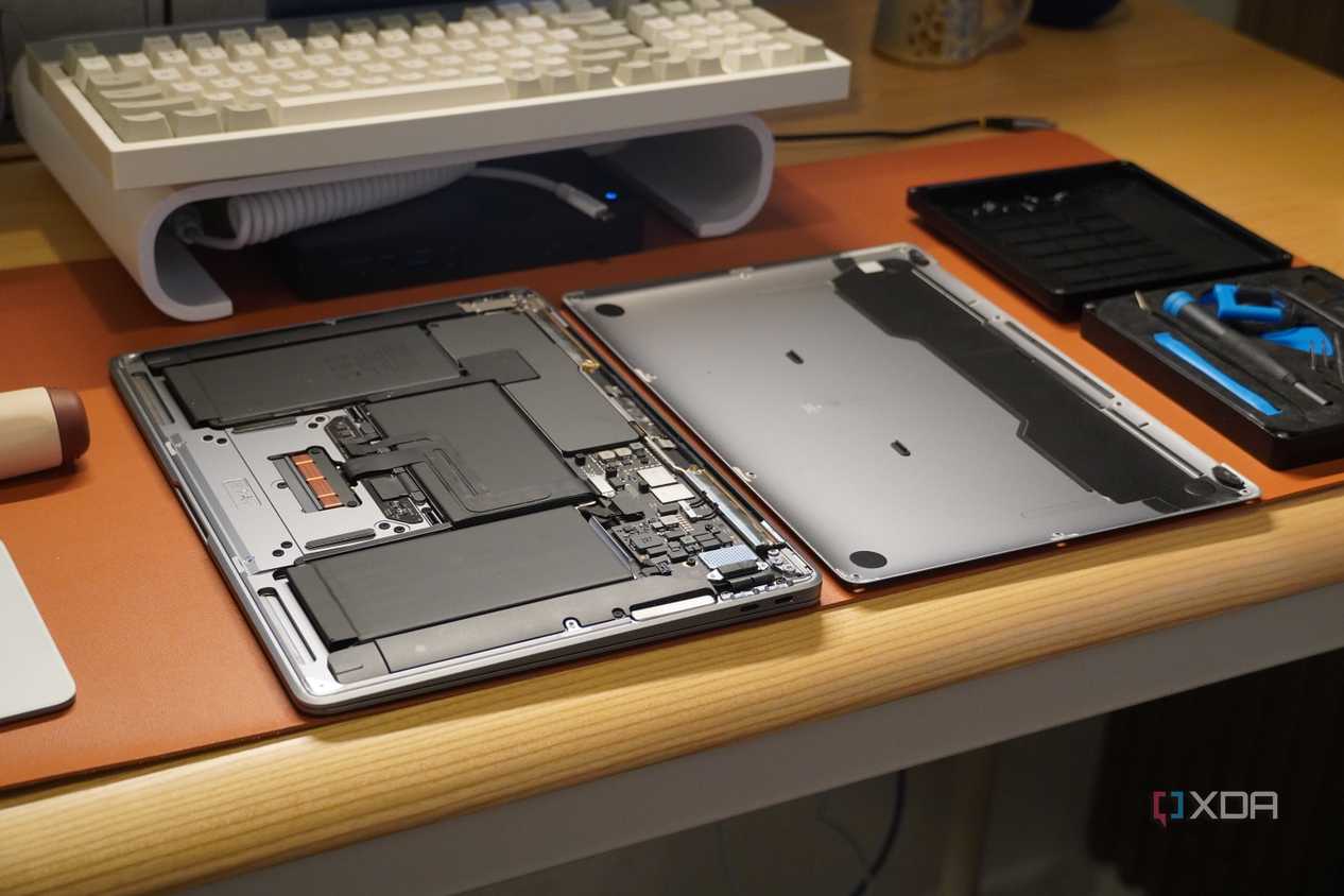 The inside of an M1 MacBook Air.