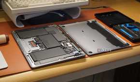 The inside of an M1 MacBook Air.