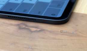 Cluse-up view of a corner of the 2024 iPad Pro