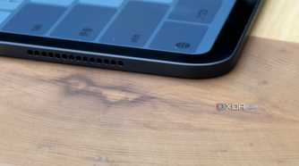 Cluse-up view of a corner of the 2024 iPad Pro