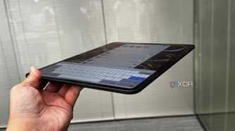 Angled view of the side of a 2024 iPad Pro