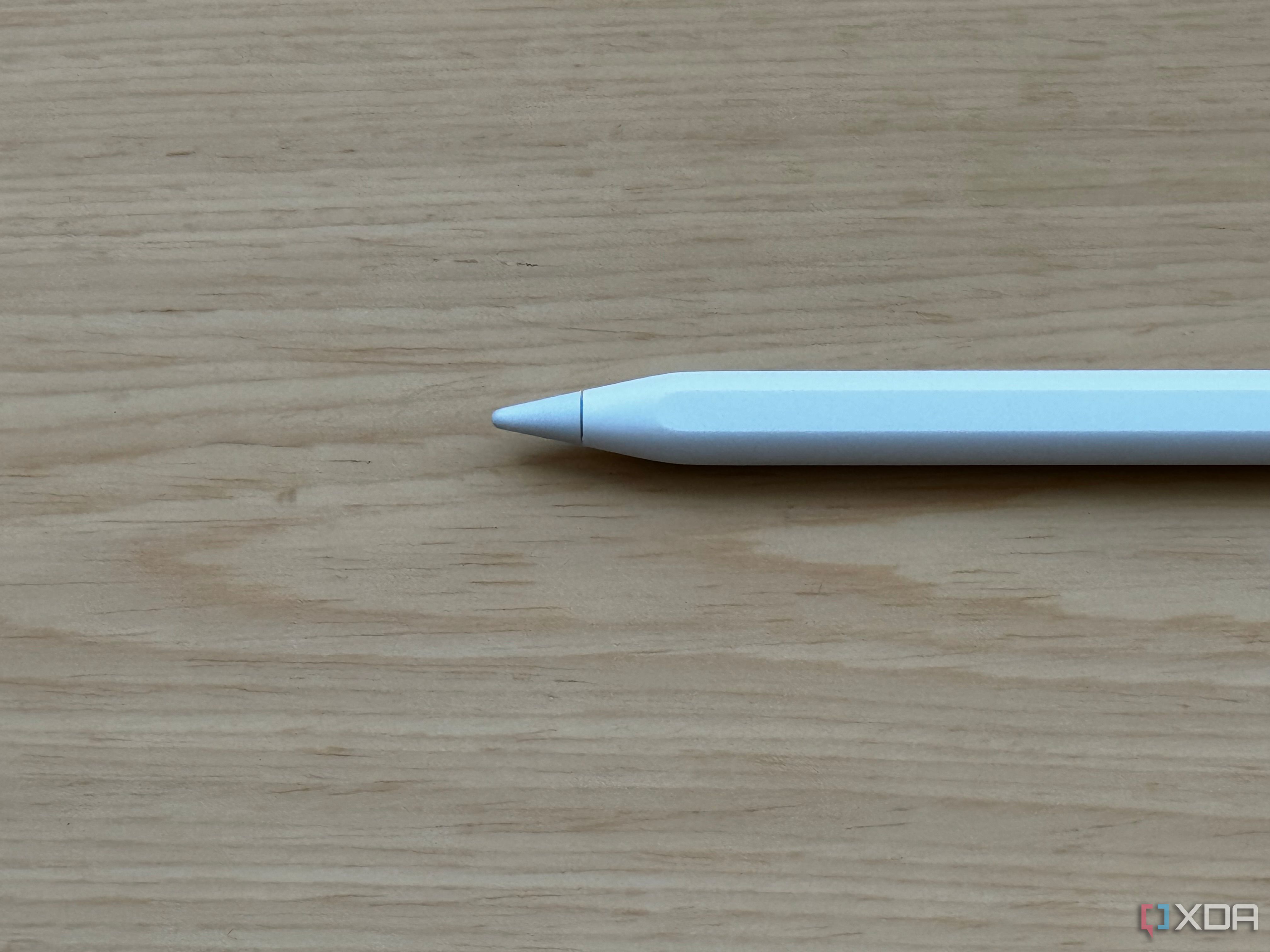 Close-up of the tip of the Apple Pencil Pro