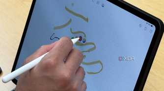 A hand drawing on an iPad Pro using the Apple Pencil Pro