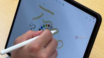 A hand drawing on an iPad Pro using the Apple Pencil Pro
