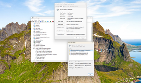 Screenshot of Device manager and driver properties of HD display audio with an intel driver