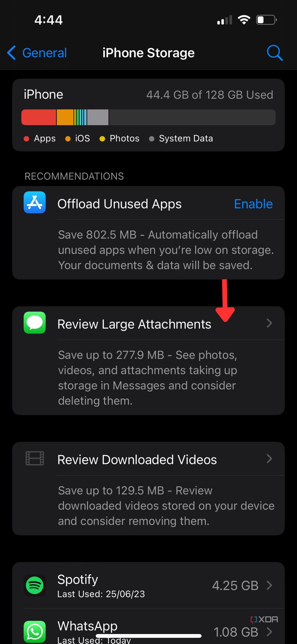 iPhone Storage Recommendations