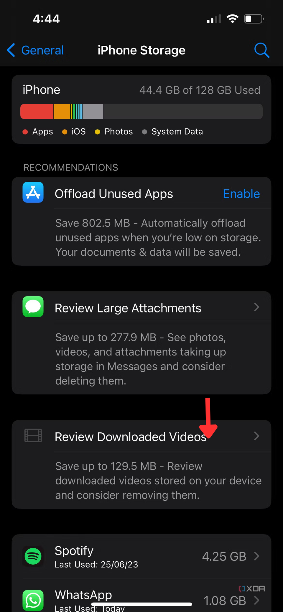 iPhone Storage Recommendations