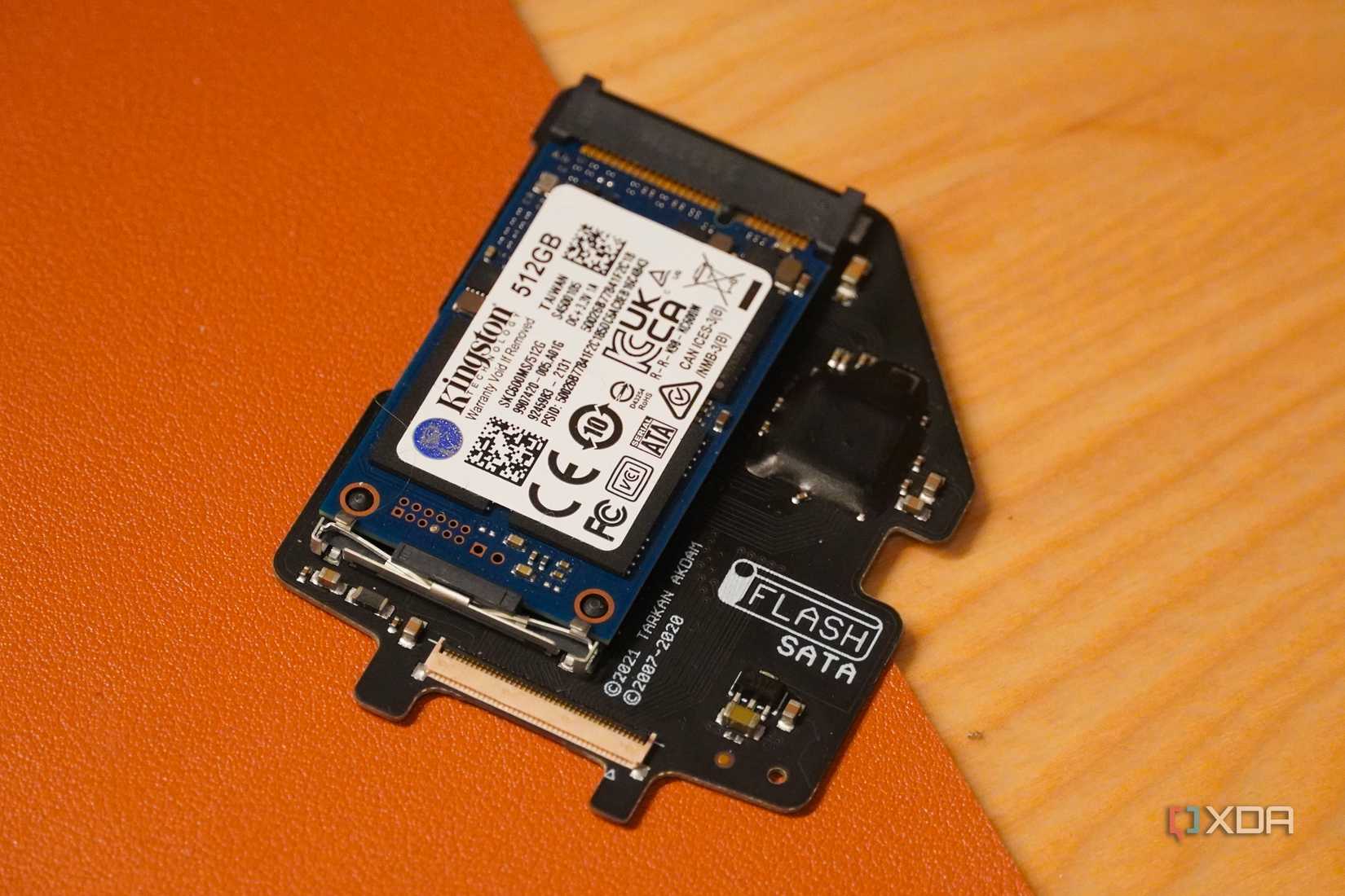 The SSD and board that fits inside the iPod Classic.