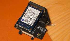The SSD and board that fits inside the iPod Classic.