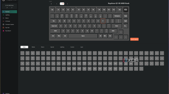 Screenshot of the key remap settings for the Keychron Q1 HE in the Keychron launcher app