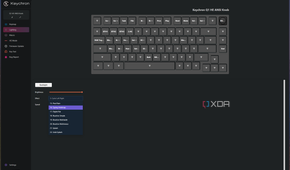 Screenshot of the lighting settings for the Keychron Q1 HE in the Keychron launcher app