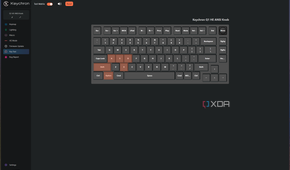Screenshot of the key tester for the Keychron Q1 HE in the Keychron launcher app