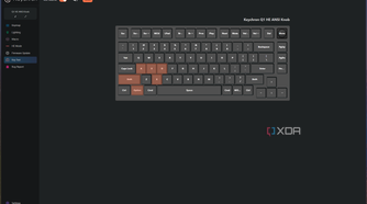 Screenshot of the key tester for the Keychron Q1 HE in the Keychron launcher app