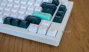 Close-up of the arrow keys on the Keychron Q1 HE