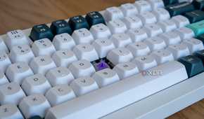 Close-up of the Keychron Q1 HE with a keycap removed from one of the letters
