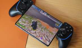 The Razer Kishi Ultra connected to a Galaxy Z Fold 4.